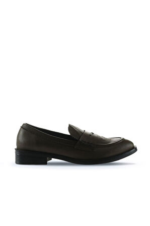 Bueno Shoes Haki Deri Kadın Loafer 01wt2409