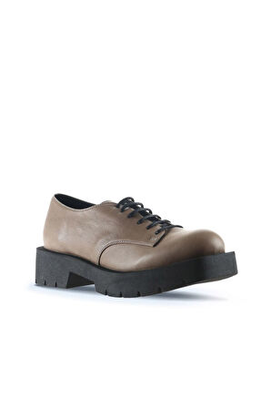 Bueno Shoes Gri Deri Kadın Klasik Ayakkabı 01wt2500