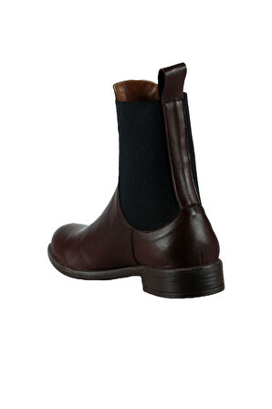 Bueno Shoes Kahverengi Deri Kadın Düz Bot 01wt2602