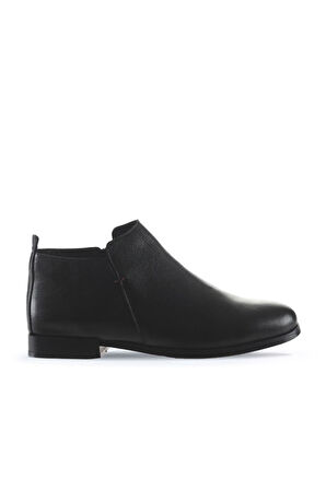 Bueno Shoes Siyah Deri Kadın Düz Bot 01wt2803