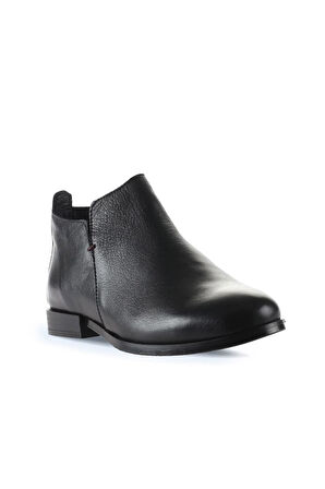 Bueno Shoes Siyah Deri Kadın Düz Bot 01wt2803