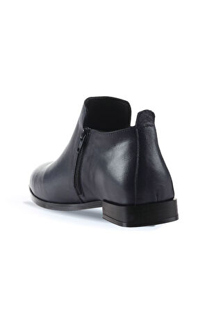 Bueno Shoes Lacivert Deri Kadın Düz Bot 01wt2803