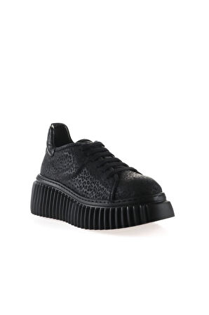 Bueno Shoes Siyah Rugan-deri Kadın Dolgu Topuklu Ayakkabı 01wt4601