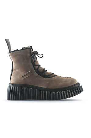 Bueno Shoes Vizon Siyah Nbk-deri Kadın Düz Bot 01wt4603