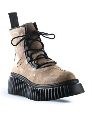 Bueno Shoes Vizon Siyah Nbk-deri Kadın Düz Bot 01wt4603