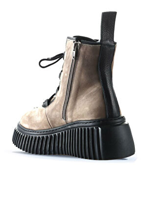 Bueno Shoes Vizon Siyah Nbk-deri Kadın Düz Bot 01wt4603