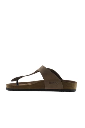 Bueno Shoes Kum Nubuk Deri Erkek Parmak Arası Terlik 05mt101
