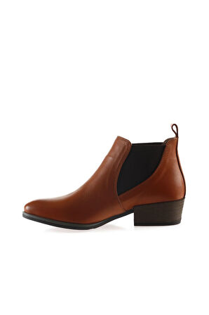 Bueno Shoes Taba Deri Kadın Topuklu Bot 01wp1303