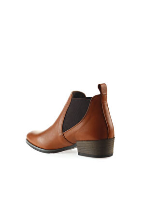 Bueno Shoes Taba Deri Kadın Topuklu Bot 01wp1303