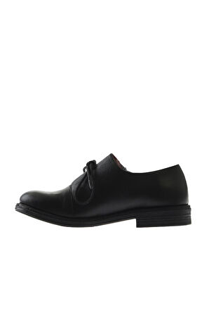 Bueno Shoes Siyah Deri Kadın Az Topuklu Ayakkabı 01wp2400