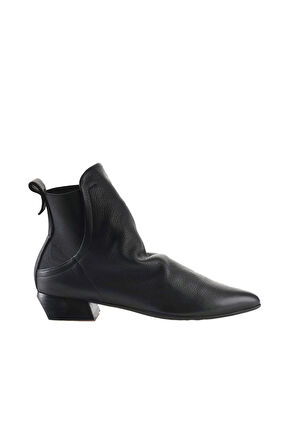 Bueno Shoes Siyah Flotter Deri Kadın Düz Bot 01wp5504