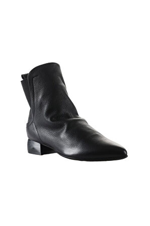Bueno Shoes Siyah Flotter Deri Kadın Düz Bot 01wp5504