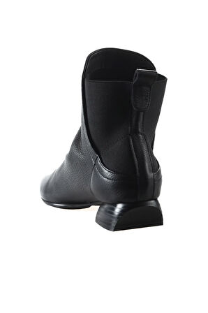 Bueno Shoes Siyah Flotter Deri Kadın Düz Bot 01wp5504
