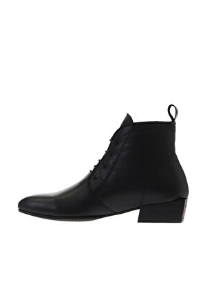 Bueno Shoes Siyah Deri Kadın Topuklu Bot 01wp7100