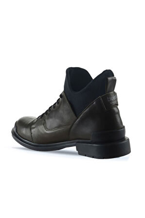 Bueno Shoes Haki Deri Kadın Düz Bot 01wp7701