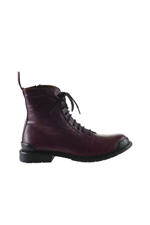 Bueno Shoes Mor Deri Kadın Düz Bot 01wr0900