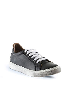 Bueno Shoes Siyah Deri Kadın Düz Ayakkabı 01wr1813