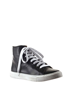 Bueno Shoes Siyah Deri Kadın Spor Bot 01wr1814