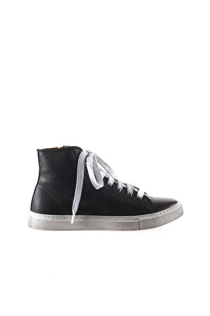 Bueno Shoes Siyah Deri Kadın Spor Bot 01wr1814