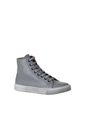 Bueno Shoes Gri Koyu Deri Kadın Spor Bot 01wr1814