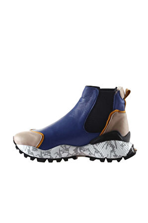 Bueno Shoes Gri Sarı-mavi Deri Kadın Spor Bot 01wr2110