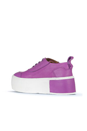 Bueno Shoes Lila Deri Kadın Dolgu Topuklu Ayakkabı 01ws7000