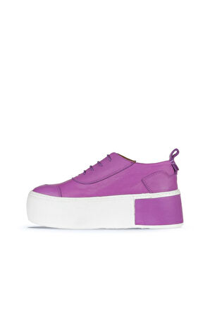 Bueno Shoes Lila Deri Kadın Dolgu Topuklu Ayakkabı 01ws7000