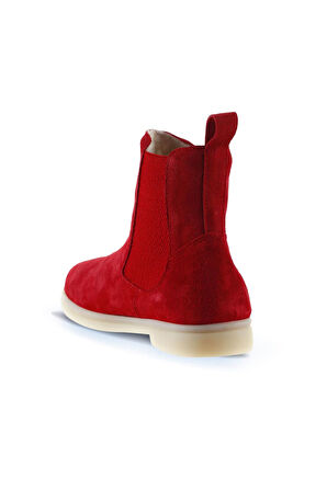 Bueno Shoes Kırmızı Süet Kadın Düz Bot 01wt3300