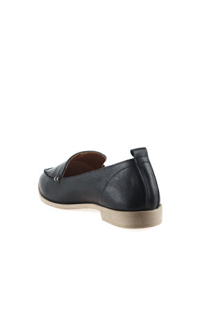 Bueno Shoes Siyah Deri Kadın Düz Babet 01wn0128