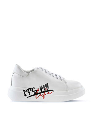 Bueno Shoes Beyaz Deri Kadın Spor Ayakkabı 01wt4700