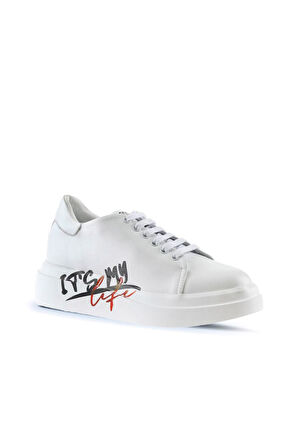Bueno Shoes Beyaz Deri Kadın Spor Ayakkabı 01wt4700