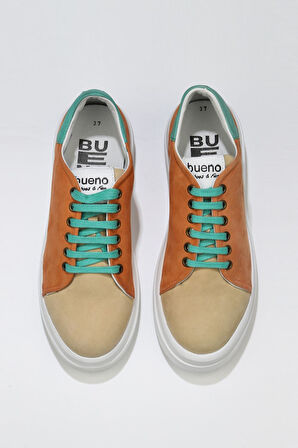 Bueno Shoes Bej Multi Nubuk Kadın Sneakers 01wt4706