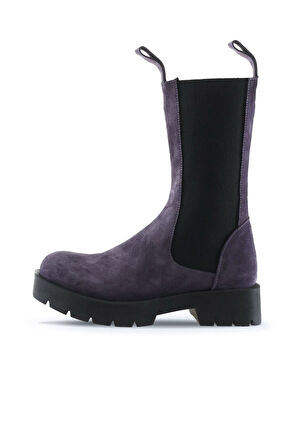 Bueno Shoes Mor Süet Kadın Topuklu Bot 01wt2508