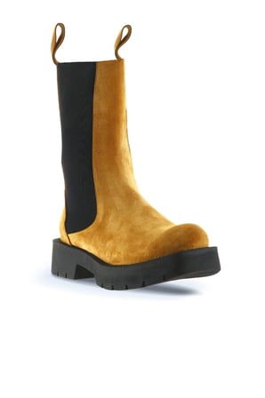 Bueno Shoes Sarı Süet Kadın Topuklu Bot 01wt2508