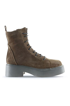 Bueno Shoes Vizon Süet Kadın Topuklu Bot 01wt1801