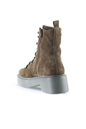 Bueno Shoes Vizon Süet Kadın Topuklu Bot 01wt1801