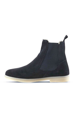 Bueno Shoes Lacivert Süet Kadın Düz Bot 01wt3300