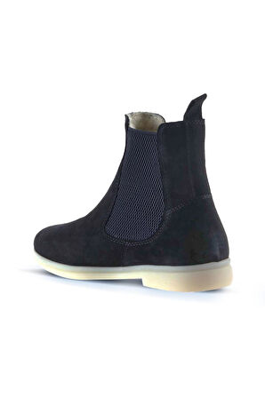 Bueno Shoes Lacivert Süet Kadın Düz Bot 01wt3300