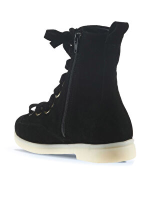 Bueno Shoes Siyah Süet Kadın Düz Bot 01wt3302