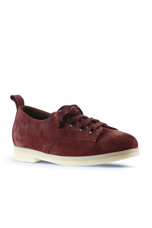 Bueno Shoes Bordo Süet Kadın Az Topuklu Ayakkabı 01wt3304