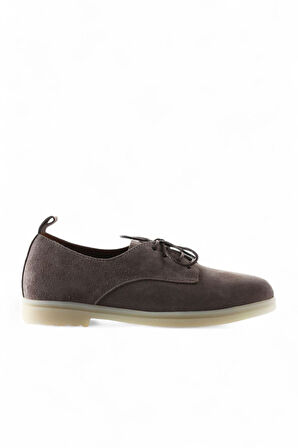 Bueno Shoes Vizon Koyu Süet Kadın Az Topuklu Ayakkabı 01wt3313