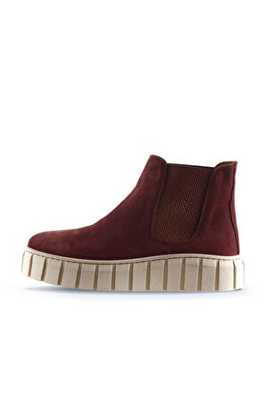 Bueno Shoes Bordo Süet Kadın Düz Bot 01wt3403