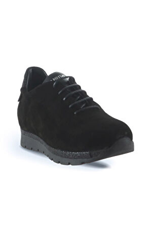 Bueno Shoes Siyah Süet-deri Kadın Düz Ayakkabı 01wr11900