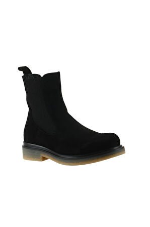 Bueno Shoes Siyah Süet Kadın Düz Bot 01wt3101