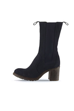 Bueno Shoes Lacivert Nubuk Kadın Topuklu Bot 01wt6101