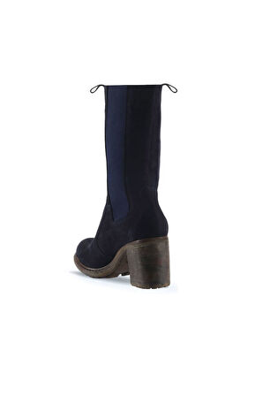 Bueno Shoes Lacivert Nubuk Kadın Topuklu Bot 01wt6101