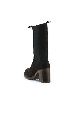 Bueno Shoes Siyah Nubuk Kadın Topuklu Bot 01wt6101