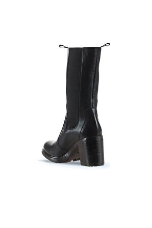 Bueno Shoes Siyah Deri Kadın Topuklu Bot 01wt6101