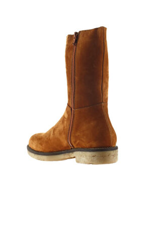 Bueno Shoes Taba Nubuk Kadın Düz Bot 01wt6201