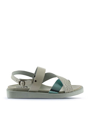 Bueno Shoes Yeşil Deri Kadın Sandalet 01ws2816